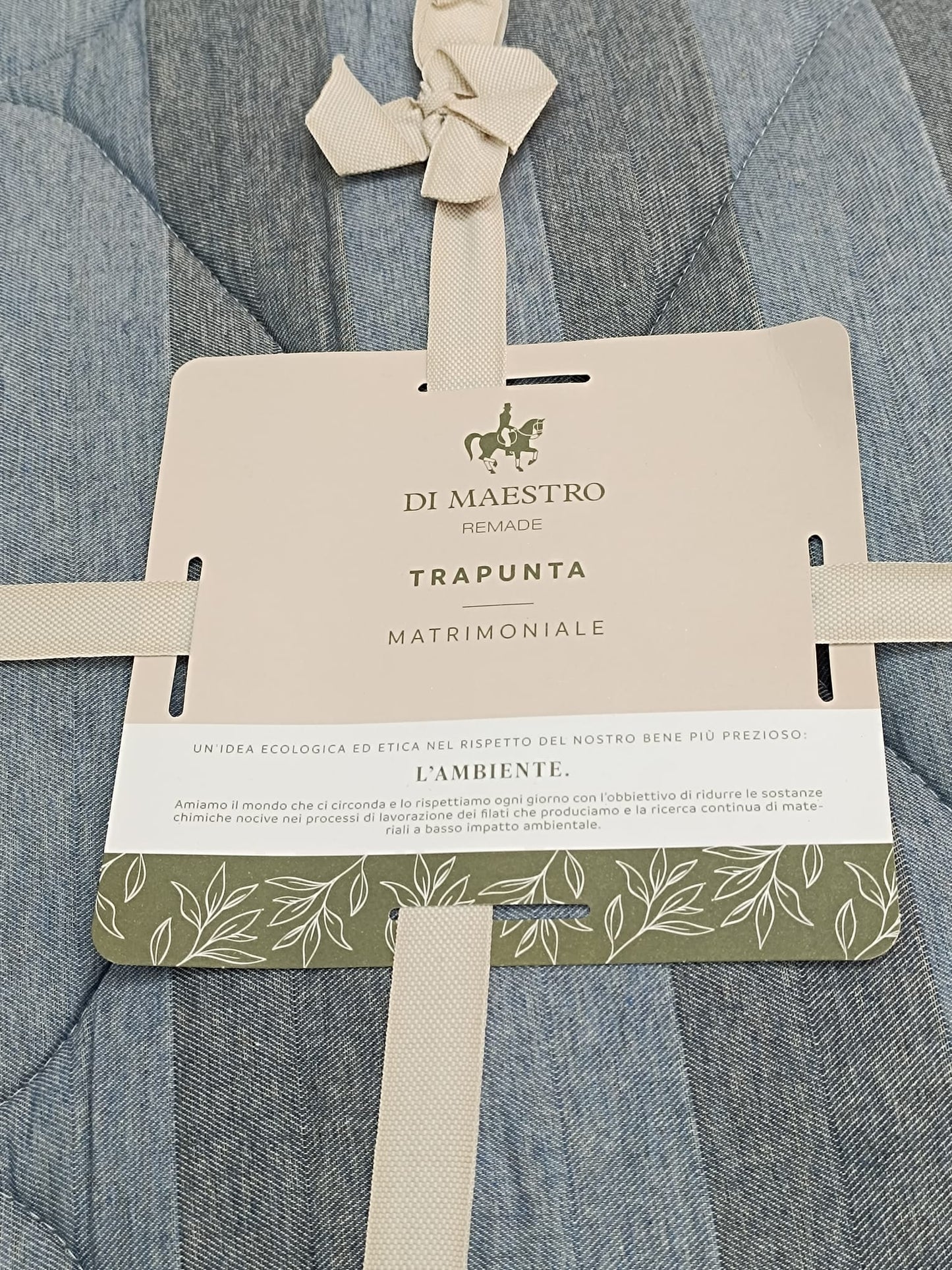 Trapunta invernale matrimoniale Di Maestro remade carta da zucchero grigio