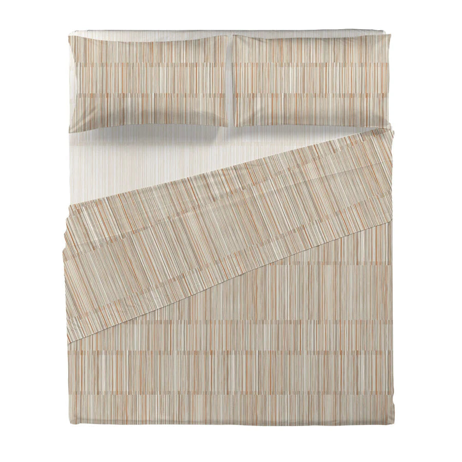 COMPLETO LETTO MATRIMONIALE LENZUOLA DI MAESTRO ITALIA RIGHE
