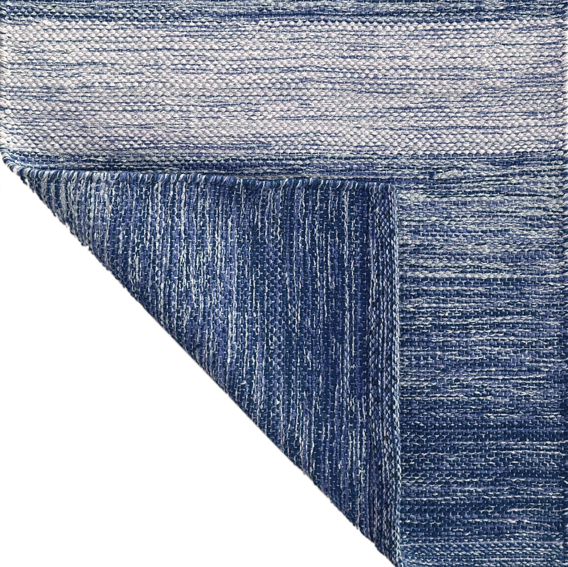 Tappeto Sobel Fatto a Mano in Cotone Riciclato - Passatoia Cucina Degradé Blu