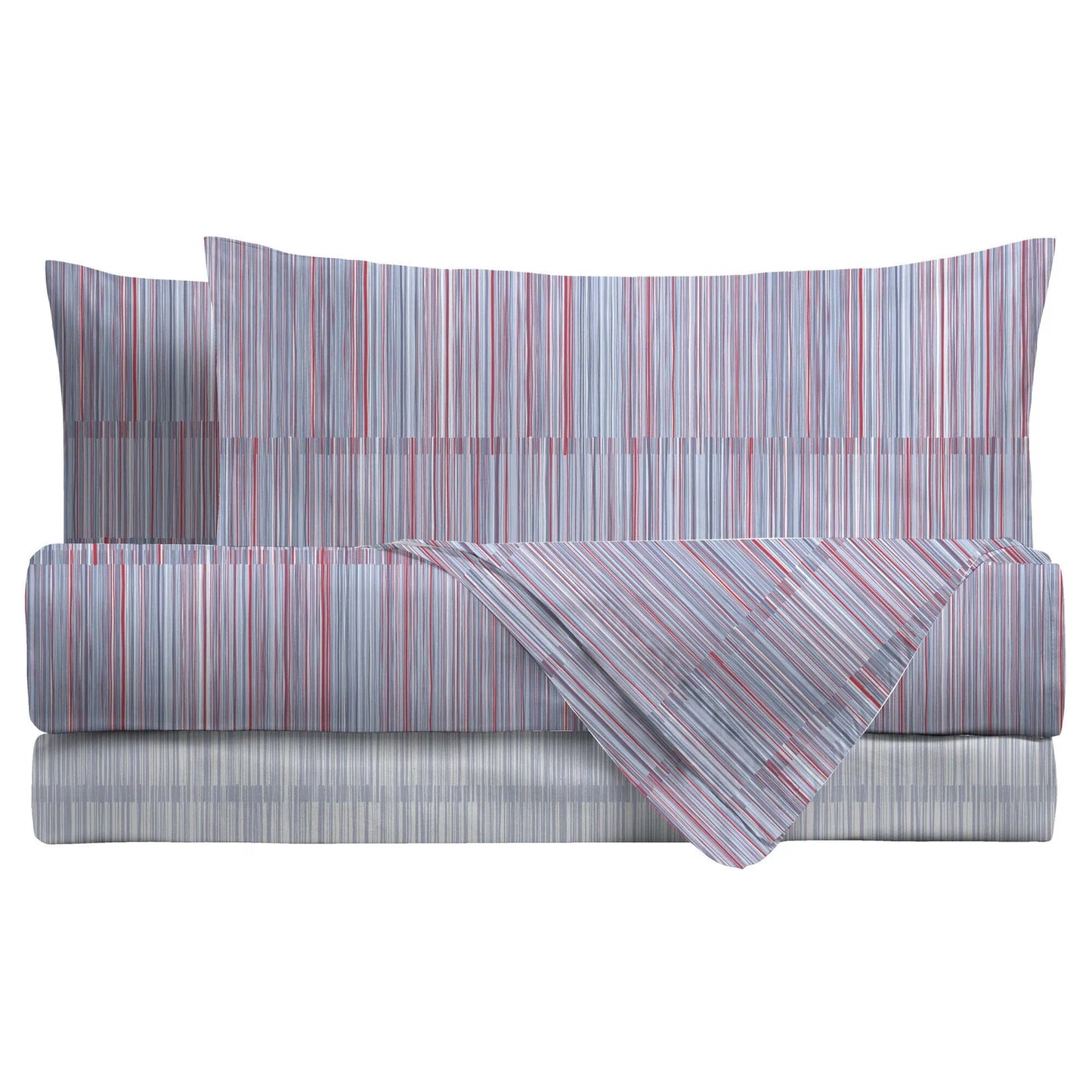 COMPLETO LETTO MATRIMONIALE LENZUOLA DI MAESTRO ITALIA RIGHE