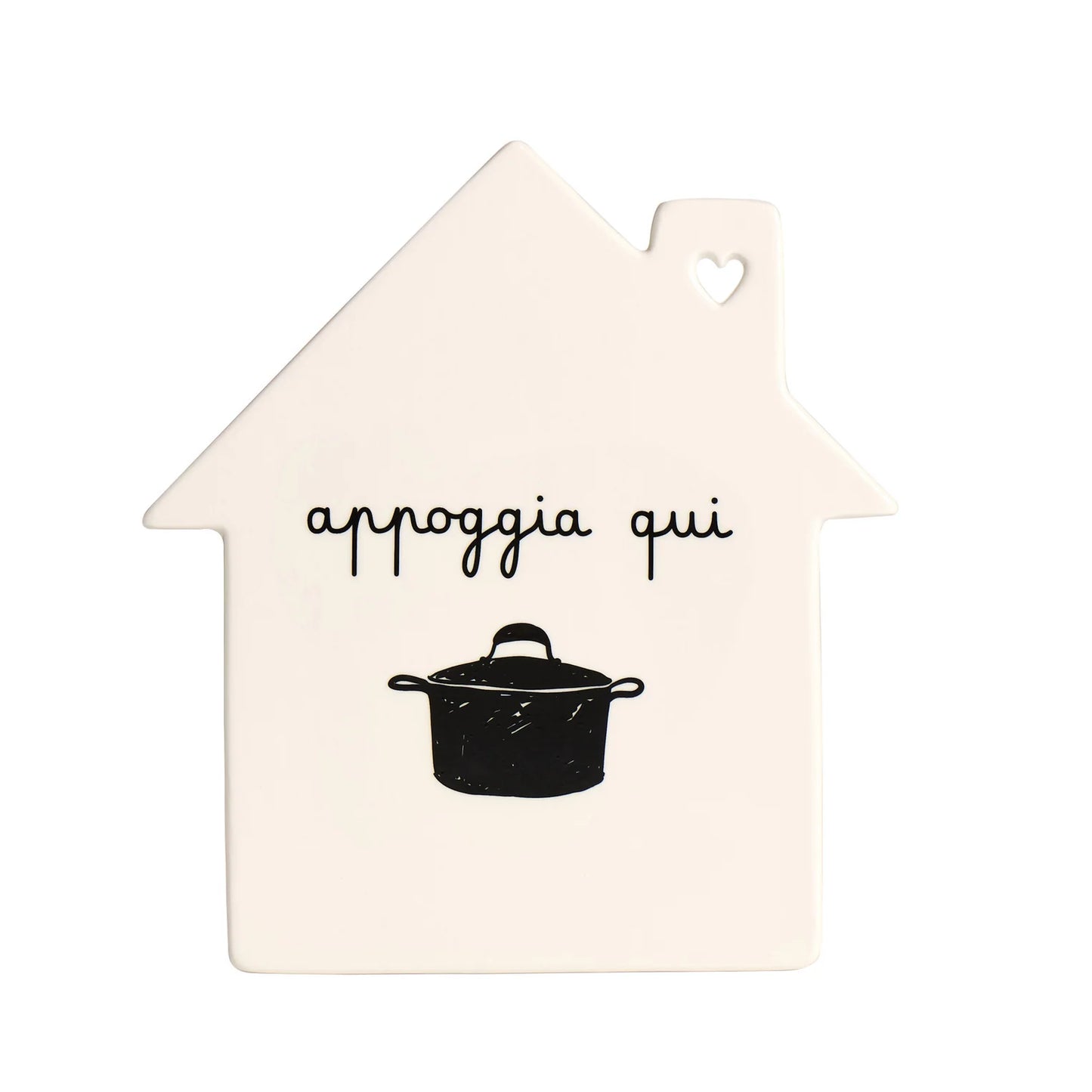 Sottopentola Gres Forma Casa Appoggia Qui Simple Day 22x20cm | Poggiapentole