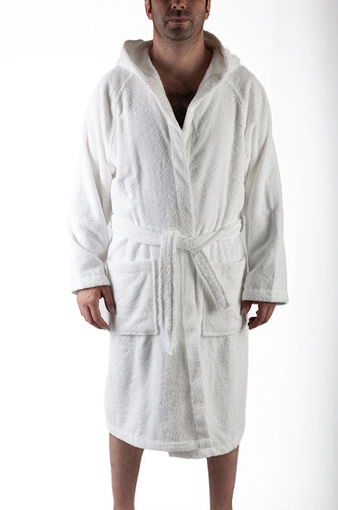 Accappatoio spugna cotone unisex Cavalieri joli bianco