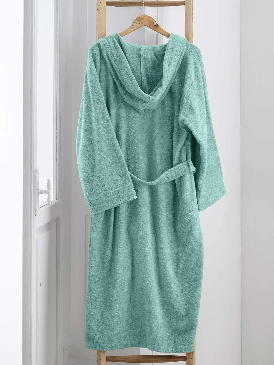 Accappatoio spugna cotone unisex uomo donna Di Maestro verde salvia
