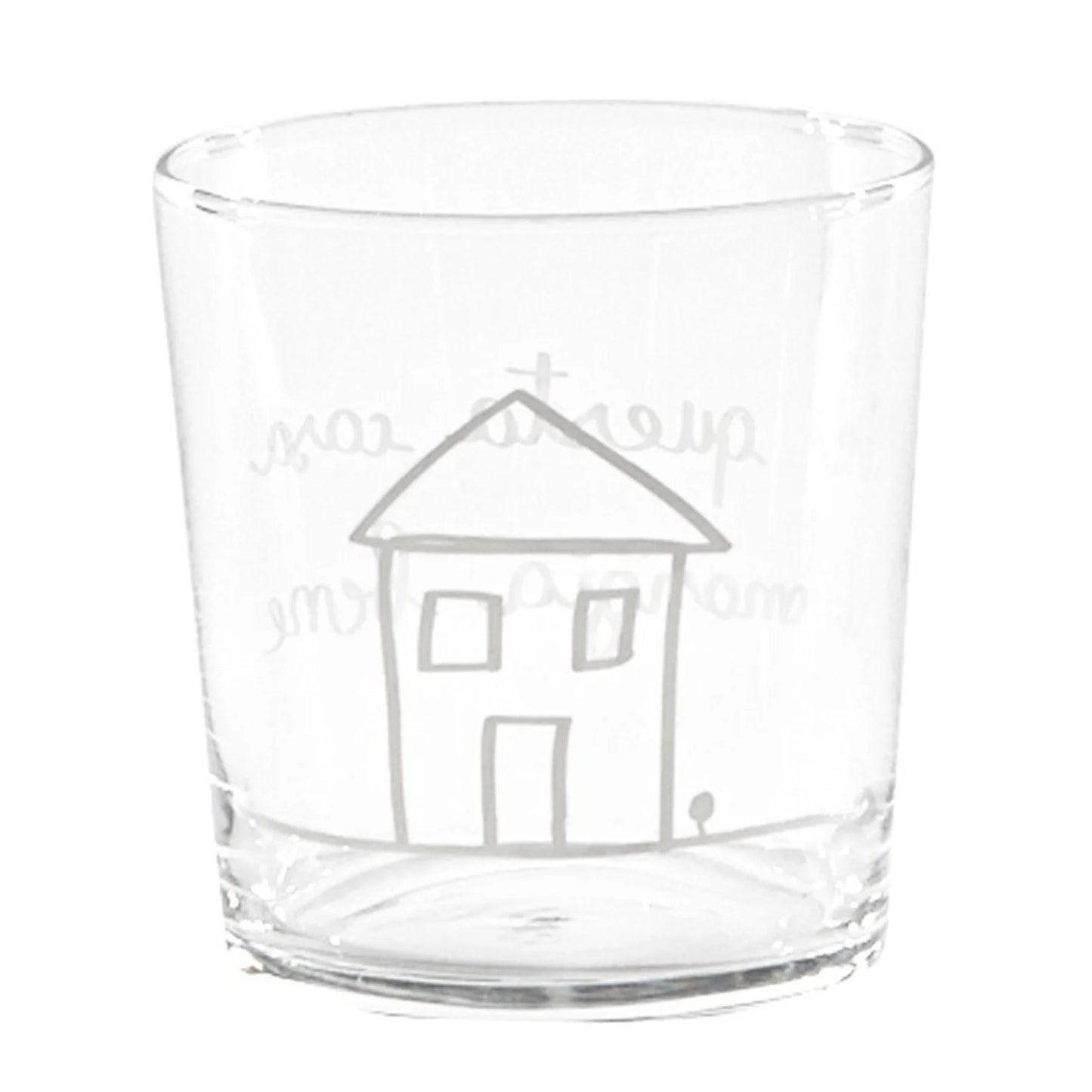 Set di 6 bicchieri da acqua in questa casa si mangia bene SIMPLE DAY