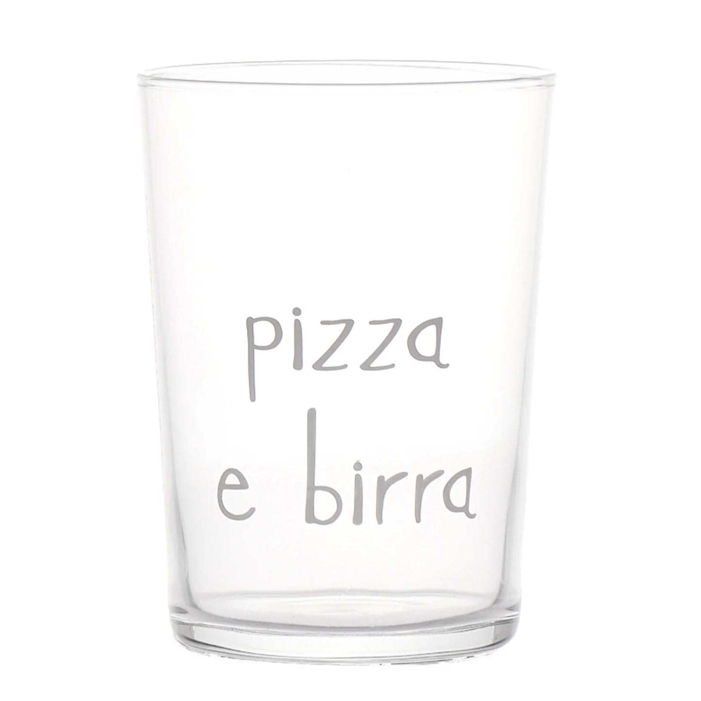 Set 6 Bicchieri Vetro Temperato Pizza e Birra Simple Day 50cl