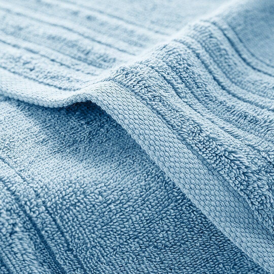 Coppia Spugna 40X60 + 60X100 Tinta Unita celeste light blue asciugamani piccolo grande con gancio