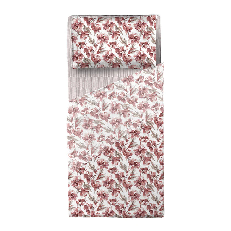 COMPLETO LENZUOLA COTONE LETTO SINGOLO DI MAESTRO ITALIA FIORI