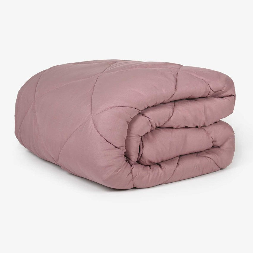 Trapunta matrimoniale mano piuma anallergica coperta imbottita invernale Di Maestro tinta unita