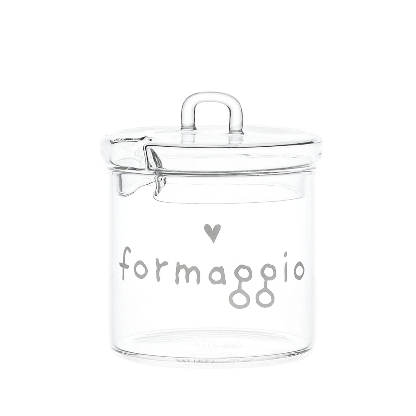 Formaggiera in Vetro Borosilicato con Coperchio Formaggio 9x11cm