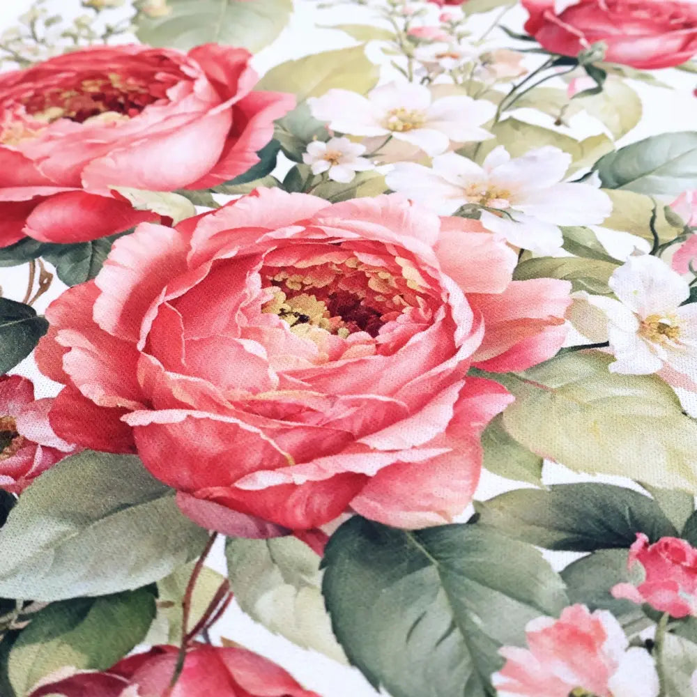 Tovaglia con stampa digitale 100% cotone biancheria tavola rose