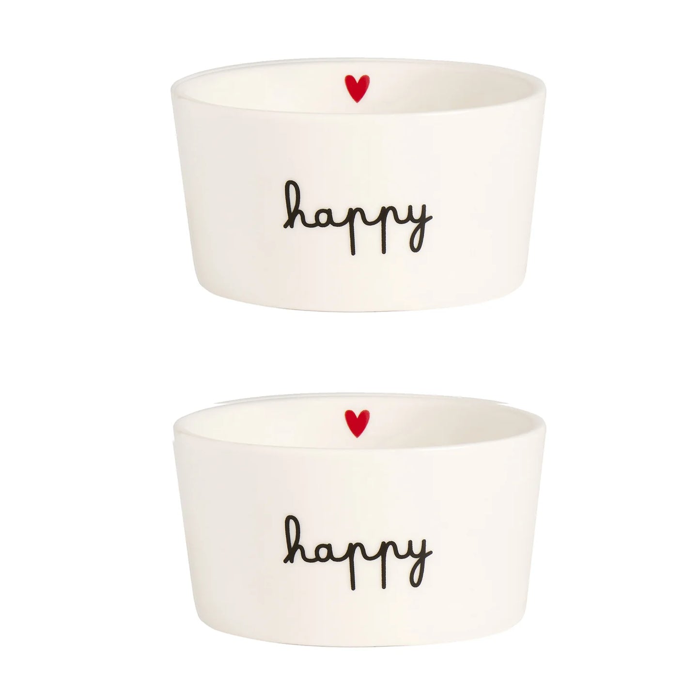 Set 2 Coppette Grès Happy Simple Day | 20cl Decoro Serigrafato