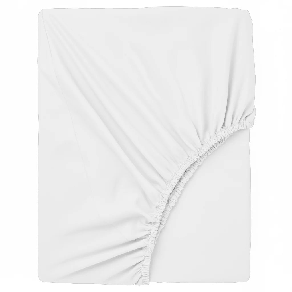 Lenzuolo sotto con Angoli 100% Cotone singolo matrimoniale Happidea white bianco