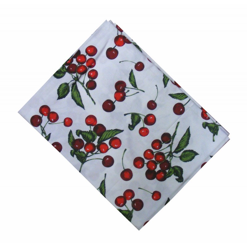Tovaglia in Cotone 100% Artigianale Italiana ciliegia ciliegie quadrata rettangolare 6 12 18 posti