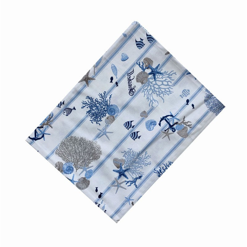 Tovaglia oceano mare 100% cotone biancheria tavola made in italy 6 e 12 posti
