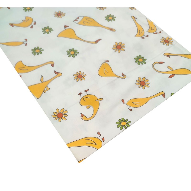 Tovaglia Paperelle 100% Cotone Made in Italy - 12 Posti 140x240cm