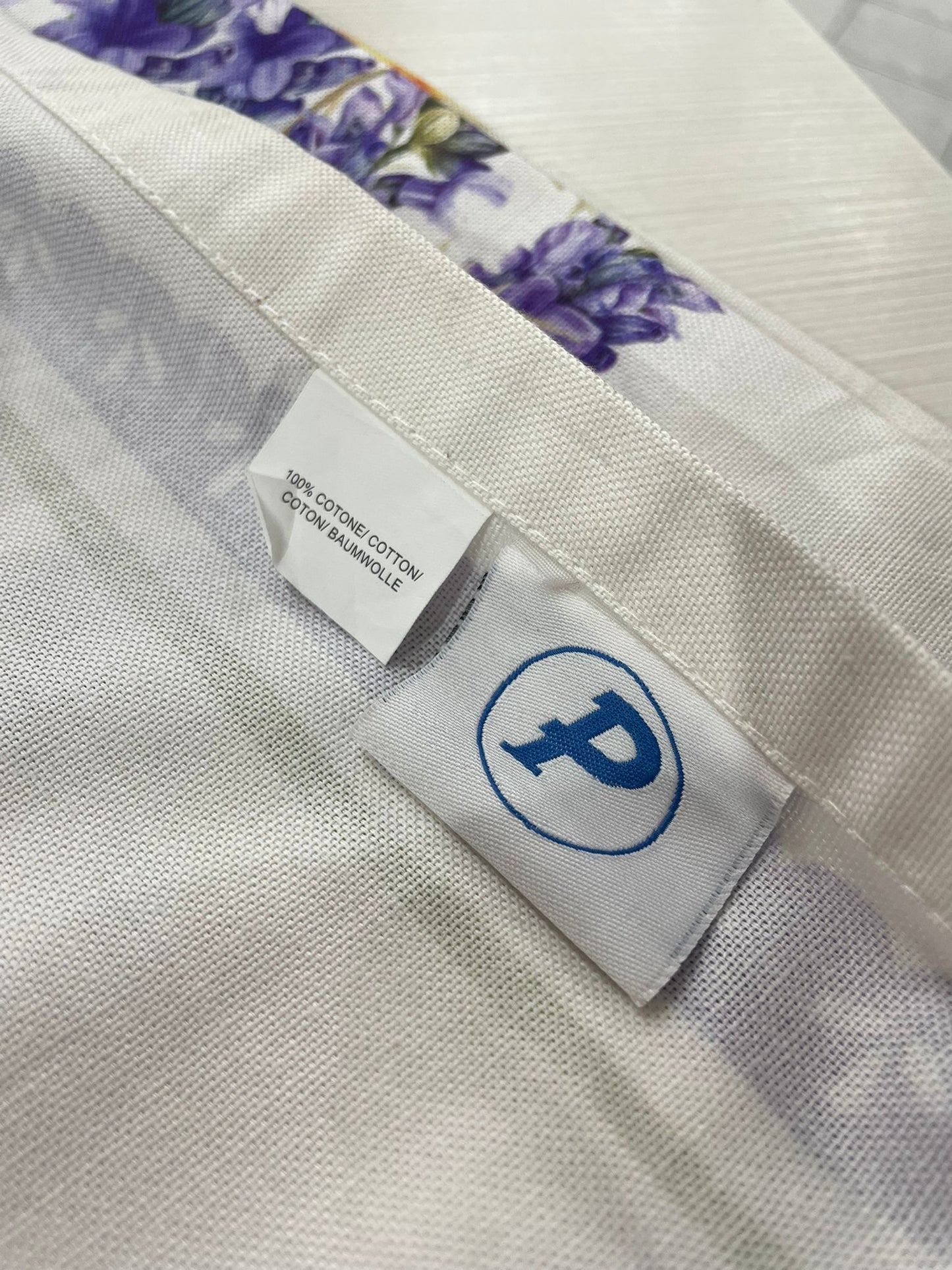 Tovaglia con stampa digitale 100% cotone biancheria tavola Lavanda fiori api