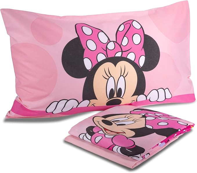 COMPLETO LENZUOLA COTONE LETTO SINGOLO 1 PIAZZA 1 PIAZZA E MEZZA DISNEY MINNIE TOPOLINA