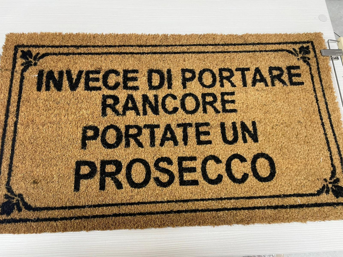 Tappeto cocco zerbino esterno 40 x 70 cm stampato frase