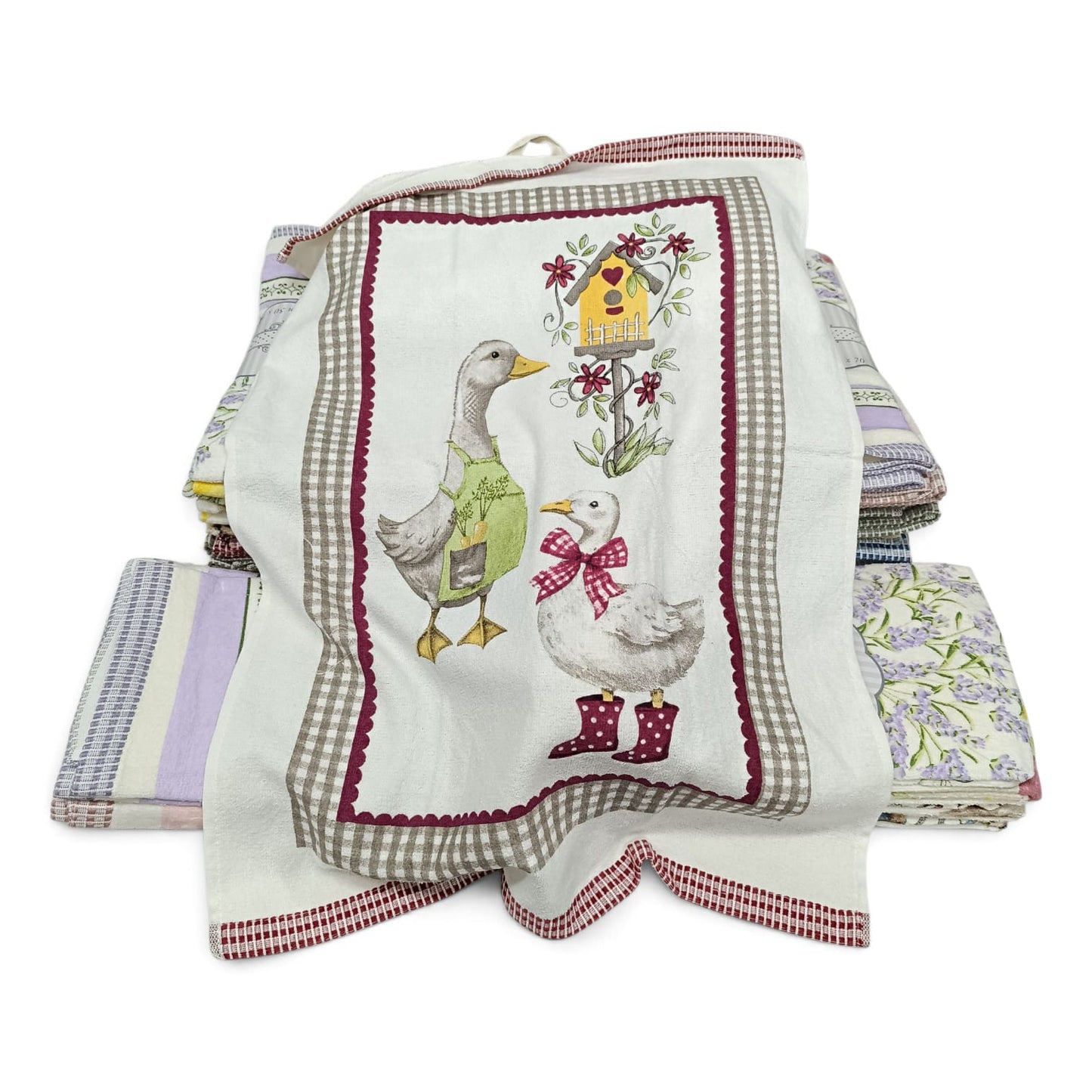 Pacco 6 pezzi strofinacci in 100% cotone spugna – Vari colori canovacci asciugapiatti