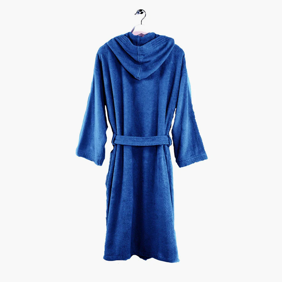 Accappatoio spugna cotone unisex uomo donna Di Maestro blu scuro