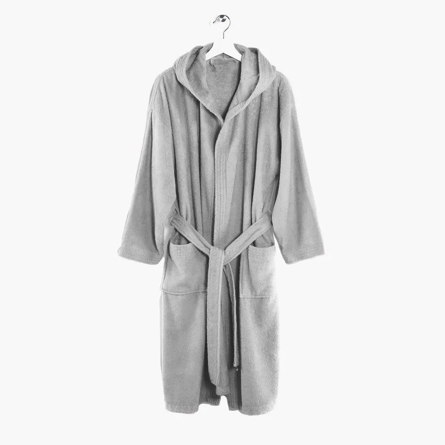 Accappatoio spugna cotone unisex uomo donna Di Maestro grigio
