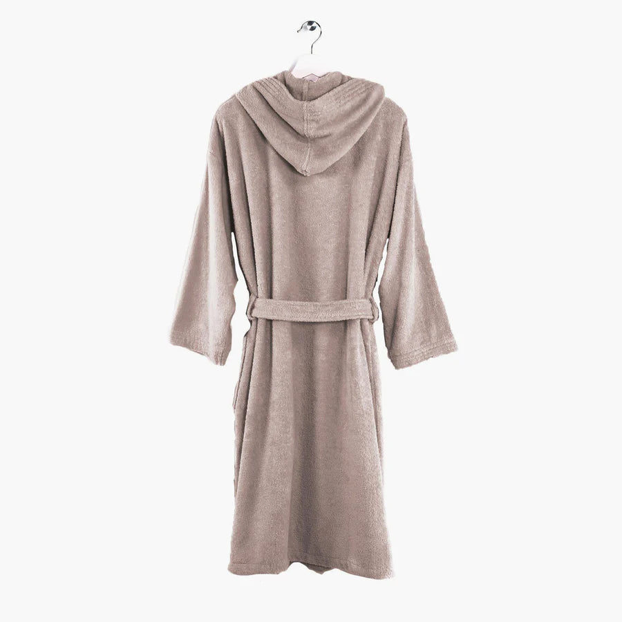 Accappatoio spugna cotone unisex uomo donna Di Maestro tortora