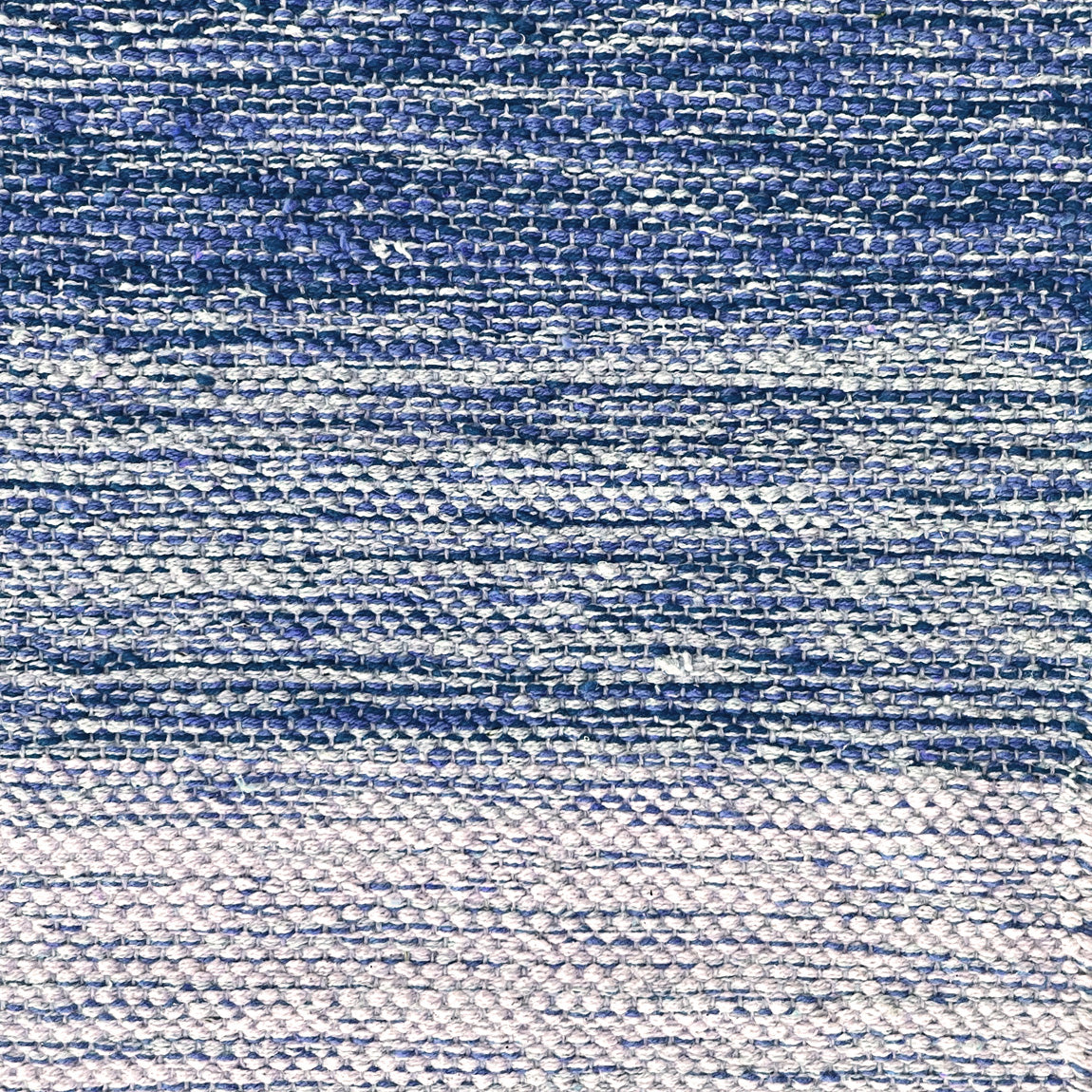 Tappeto Sobel Fatto a Mano in Cotone Riciclato - Passatoia Cucina Degradé Blu