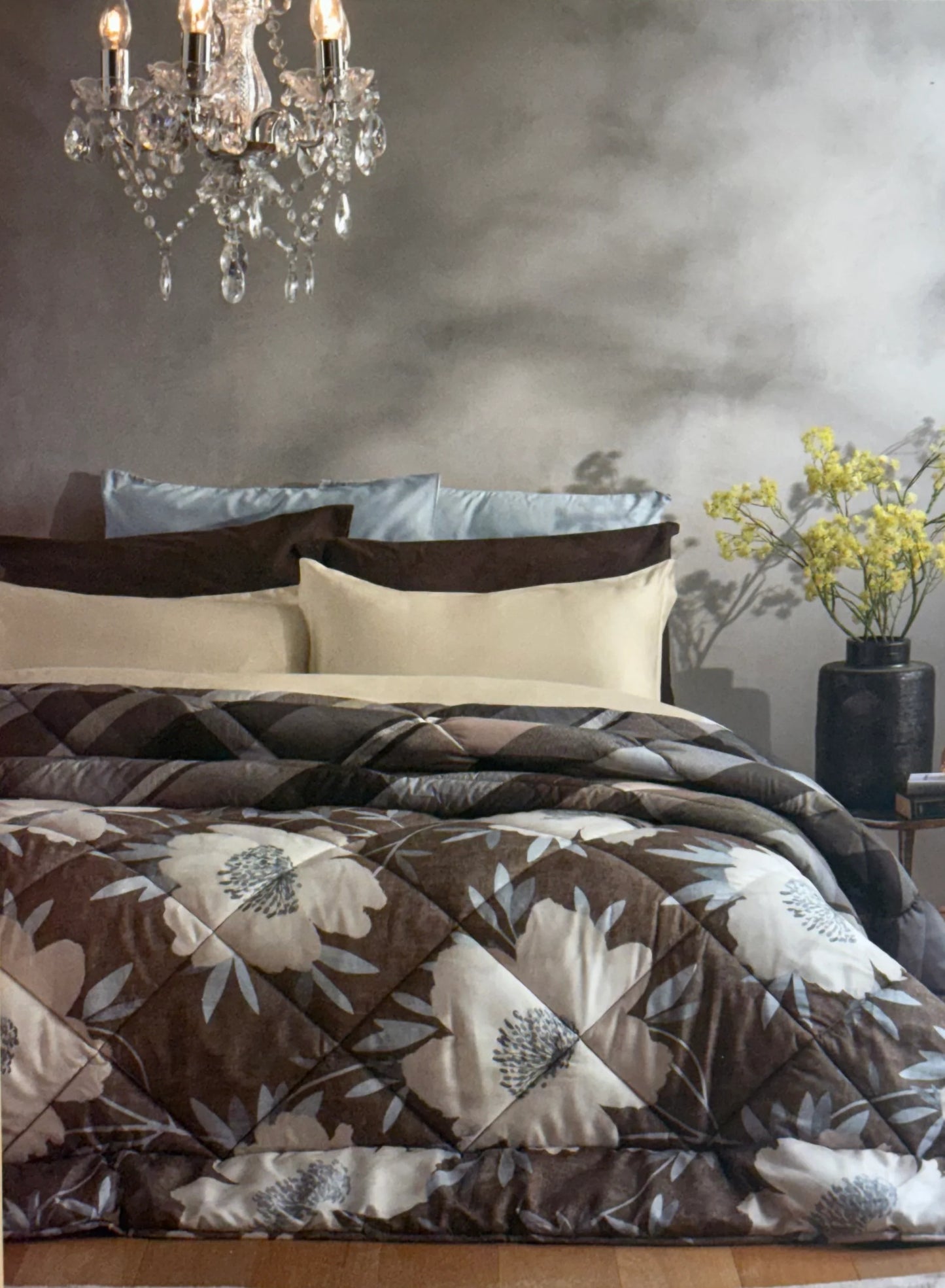 Trapunta matrimoniale mano piuma anallergica coperta imbottita invernale Di Maestro Lynette