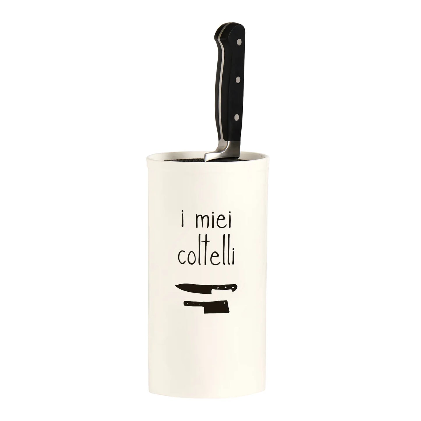 Portacoltelli Gres I Miei Coltelli Simple Day 12,5x24cm | Ceppo Coltelli interno in polipropilene