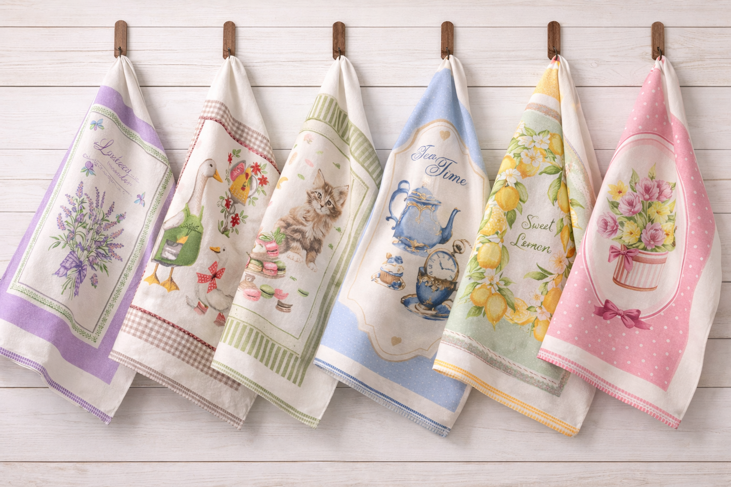 Pacco 6 pezzi strofinacci in 100% cotone spugna – Vari colori canovacci asciugapiatti