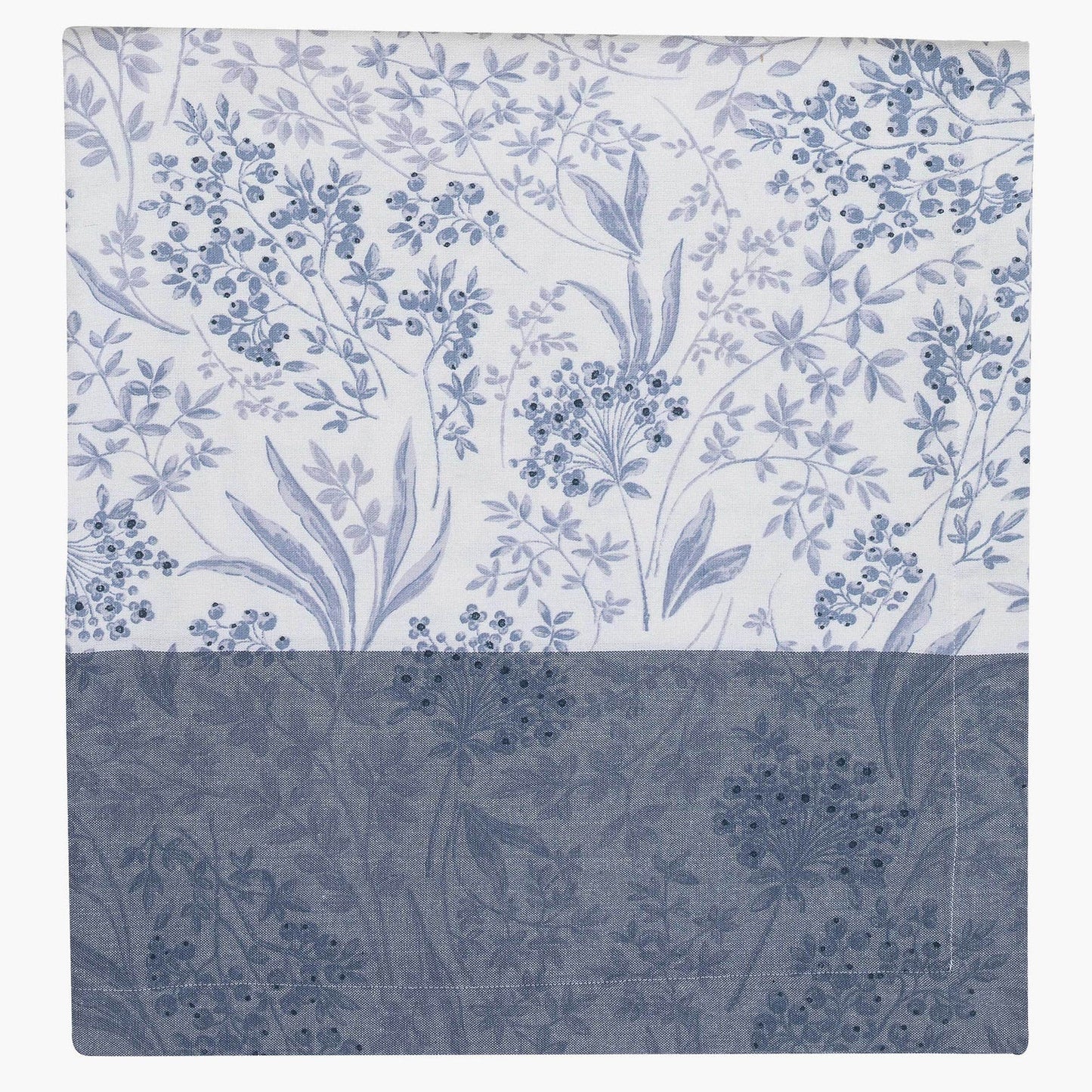 TOVAGLIA 6 PERSONE 160X200 CM PURO COTONE STAMPA FIORI BLU BIANCO