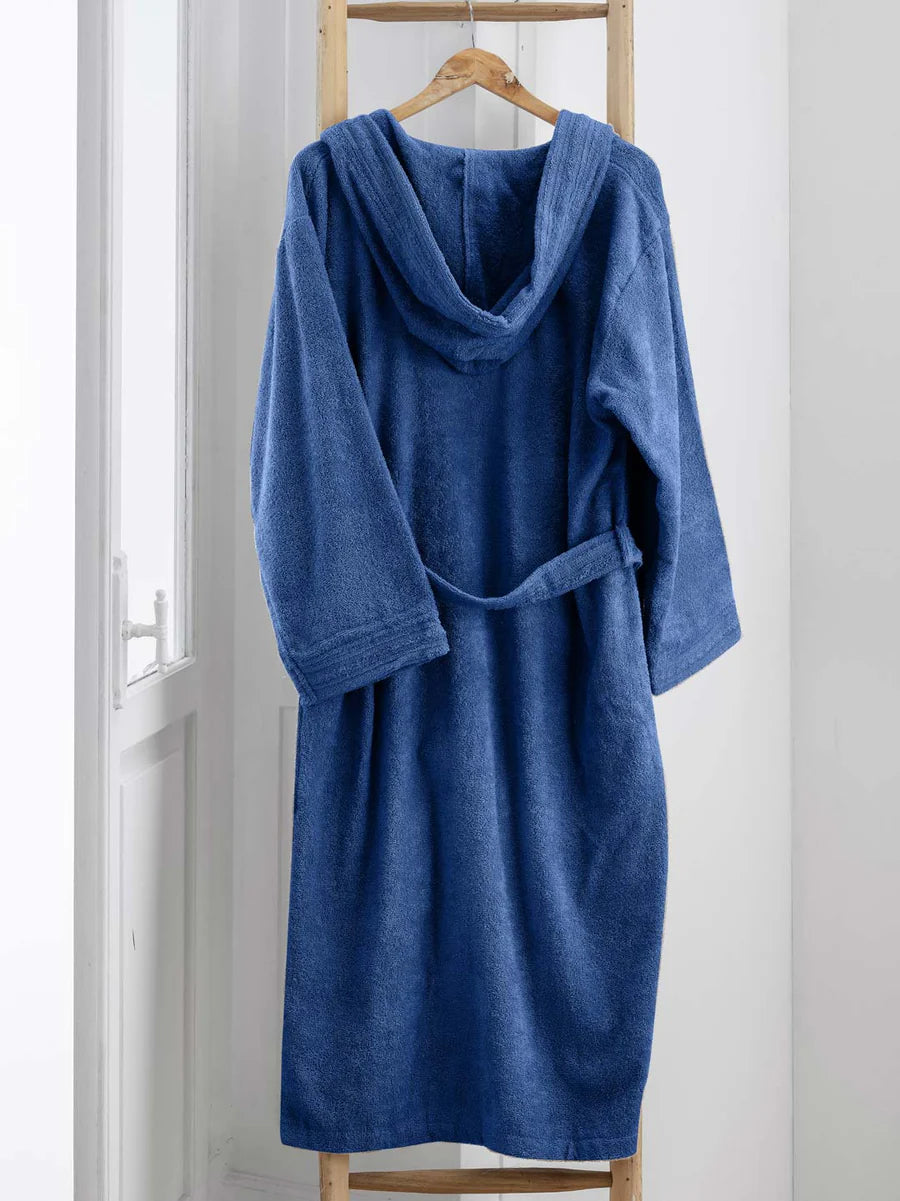 Accappatoio spugna cotone unisex uomo donna Di Maestro blu scuro