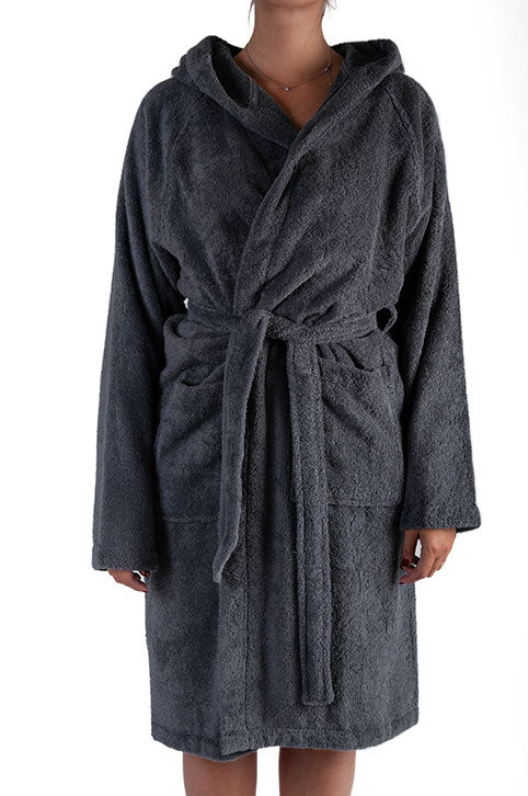 Accappatoio spugna cotone unisex Cavalieri joli GRAFITE