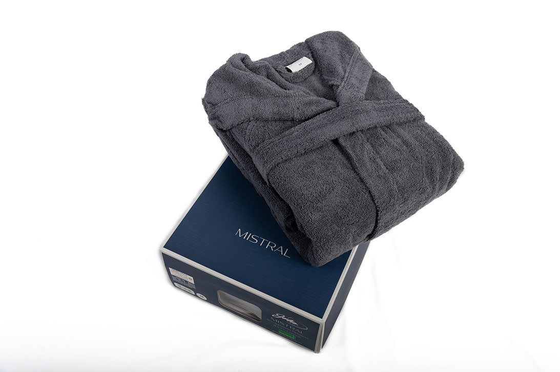 Accappatoio spugna cotone unisex Cavalieri joli GRAFITE