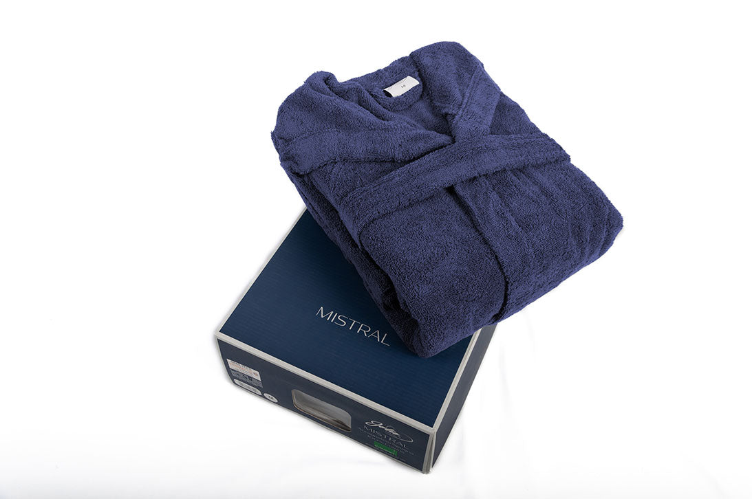 Accappatoio spugna cotone unisex Cavalieri joli NAVY