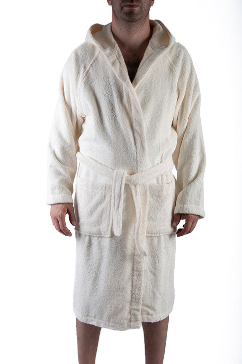 Accappatoio spugna cotone unisex Cavalieri joli avorio