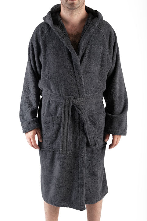 Accappatoio spugna cotone unisex Cavalieri joli GRAFITE