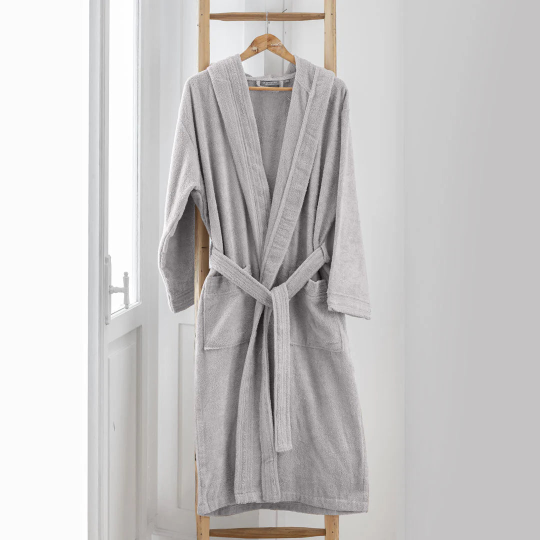 Accappatoio spugna cotone unisex uomo donna Di Maestro perla