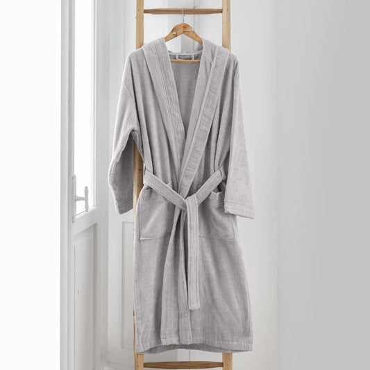 Accappatoio spugna cotone unisex uomo donna Di Maestro perla