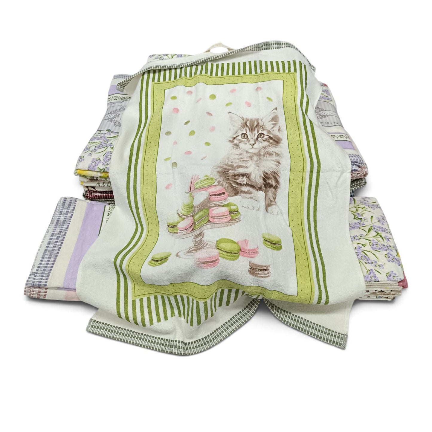 Pacco 6 pezzi strofinacci in 100% cotone spugna – Vari colori canovacci asciugapiatti