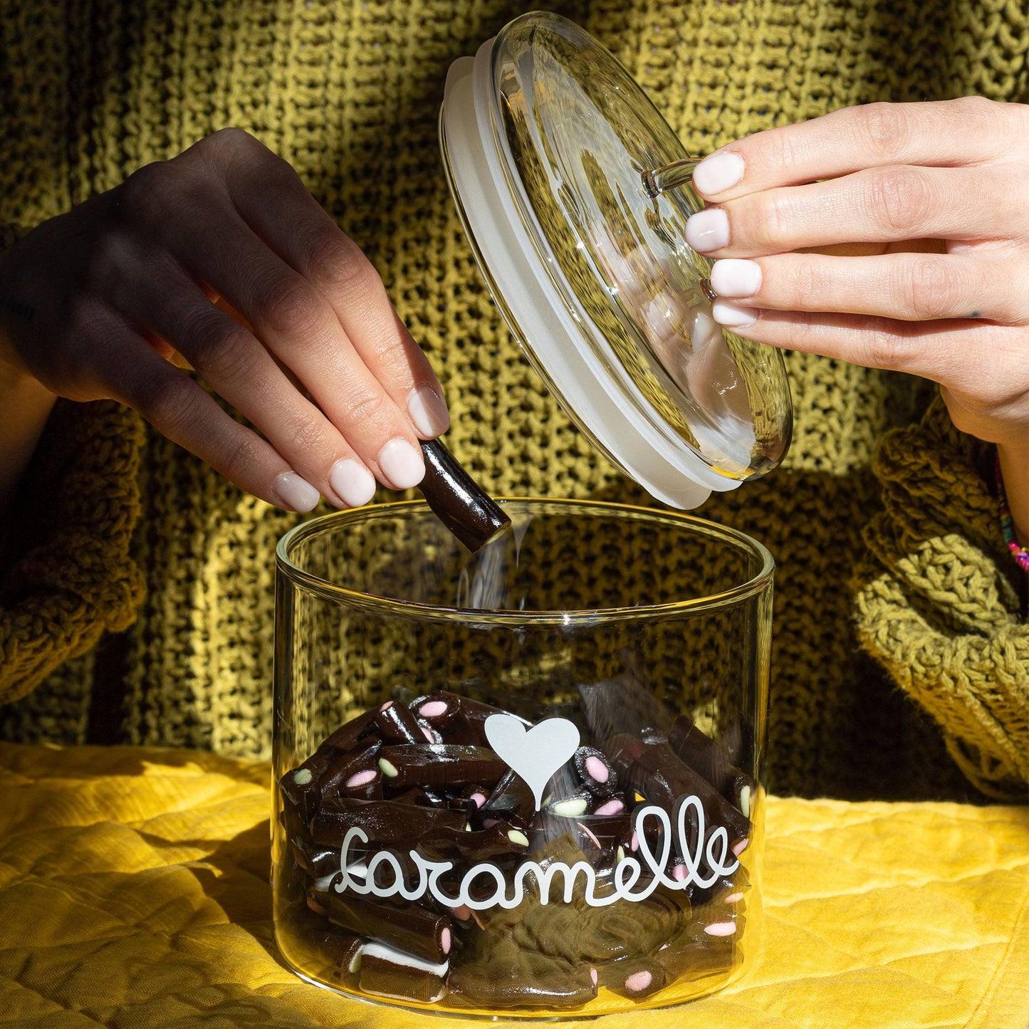 Barattolo di caramelle in vetro simple day 12 cm