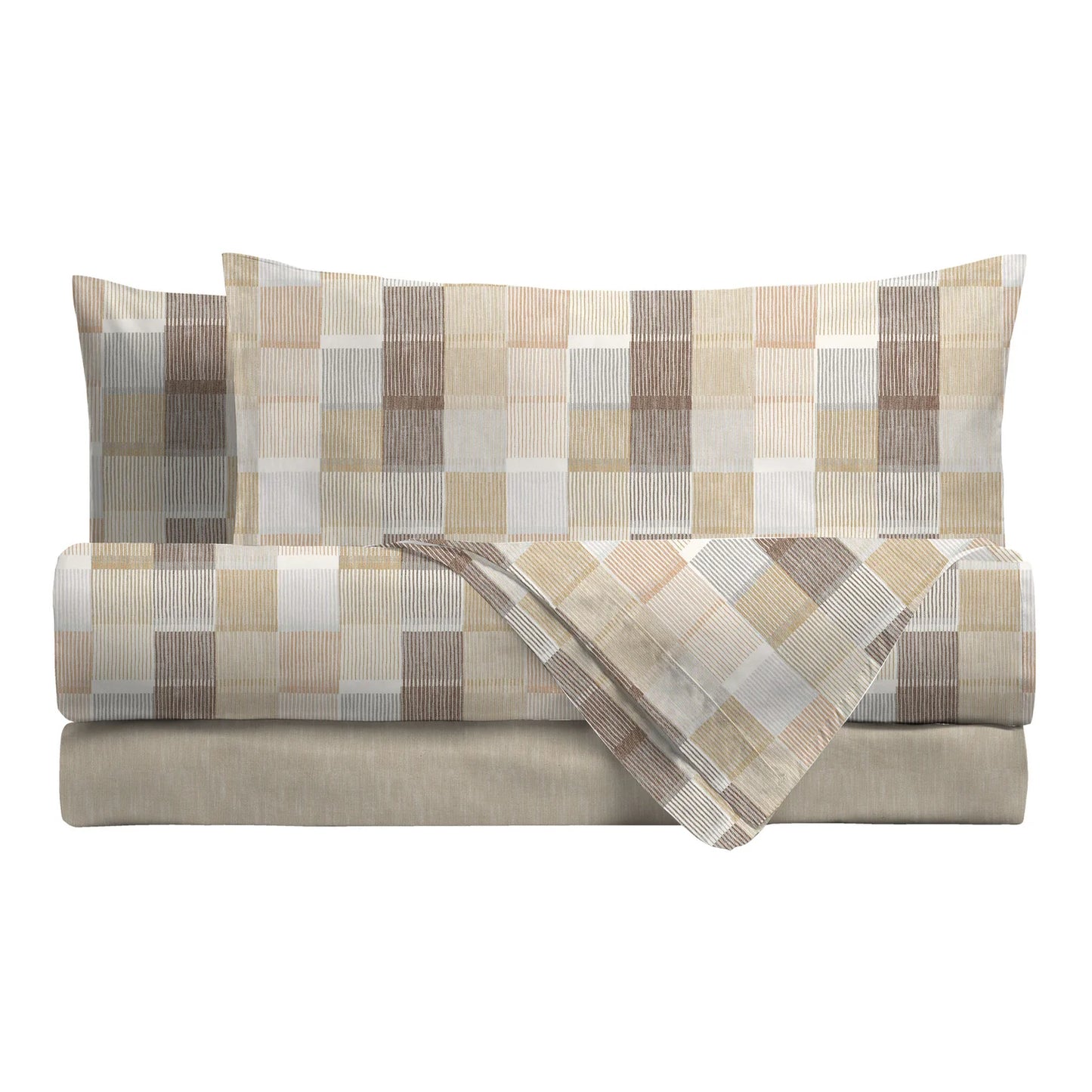 LENZUOLA MATRIMONIALI DI COTONE COMPLETO LETTO DI MAESTRO ITALIA RIGHE barrett teal