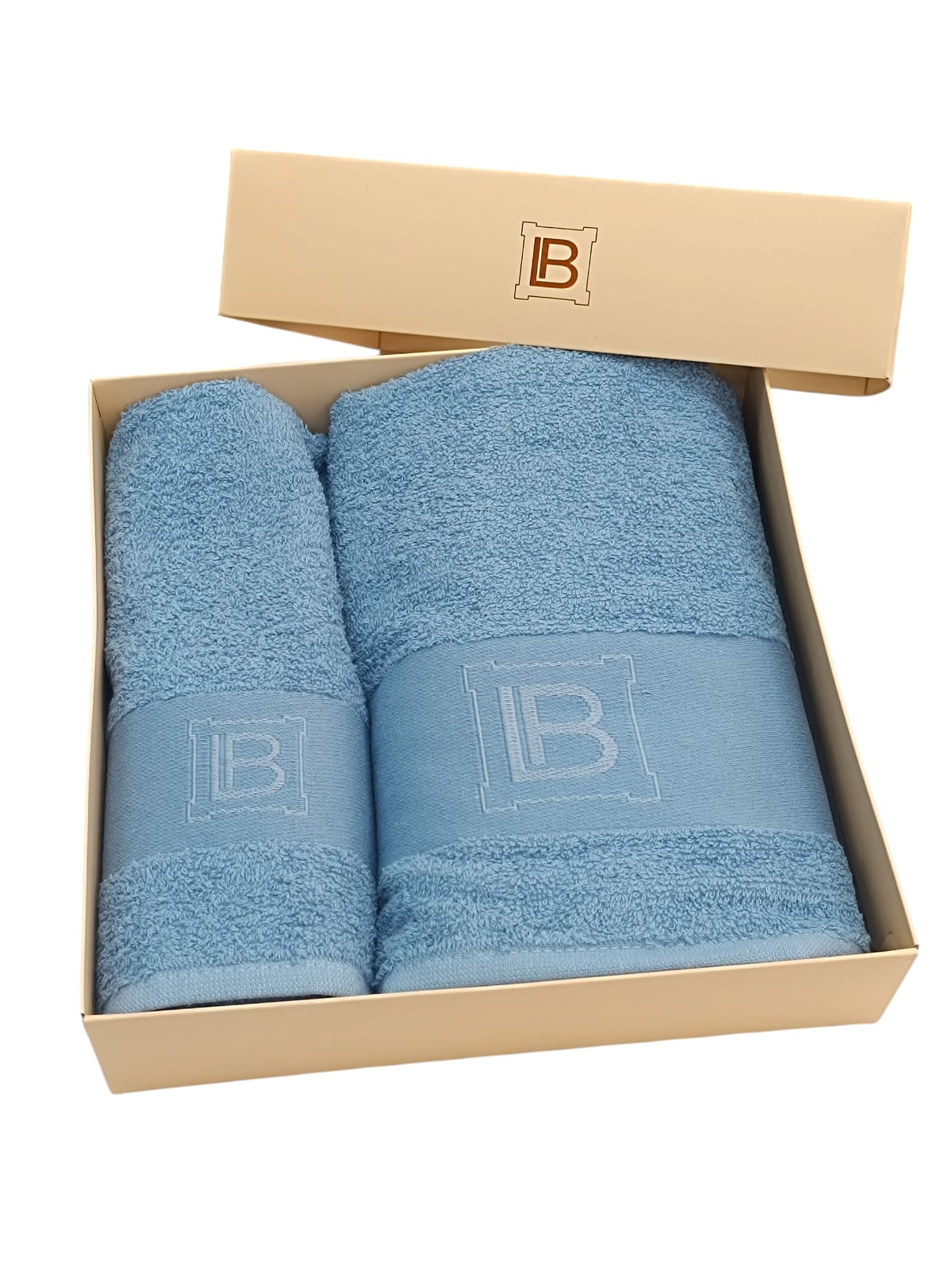 Coppia Spugna 40X60 + 60X100 Tinta Unita iceberg asciugamani piccolo grande LAURA BIAGIOTTI