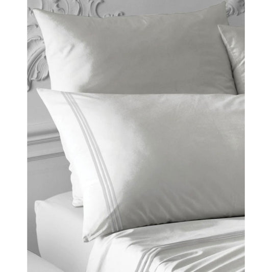 Completo letto lenzuola matrimoniali percalle puro cotone misura maxi Laura Biagiotti Florie tinta unita