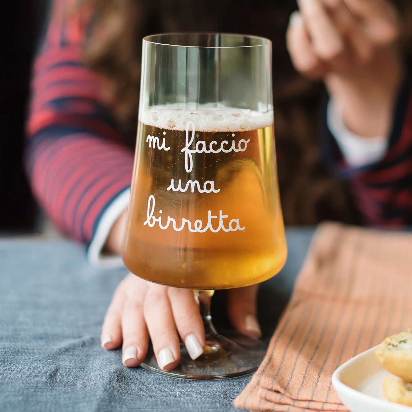 Set 2 Bicchieri calici birra Mi faccio una birretta - 55cl vetro