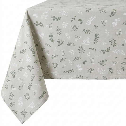 Tovaglia Artigianale Italiana 80% Cotone 20% Poliestere 6 12 18 posti foglie