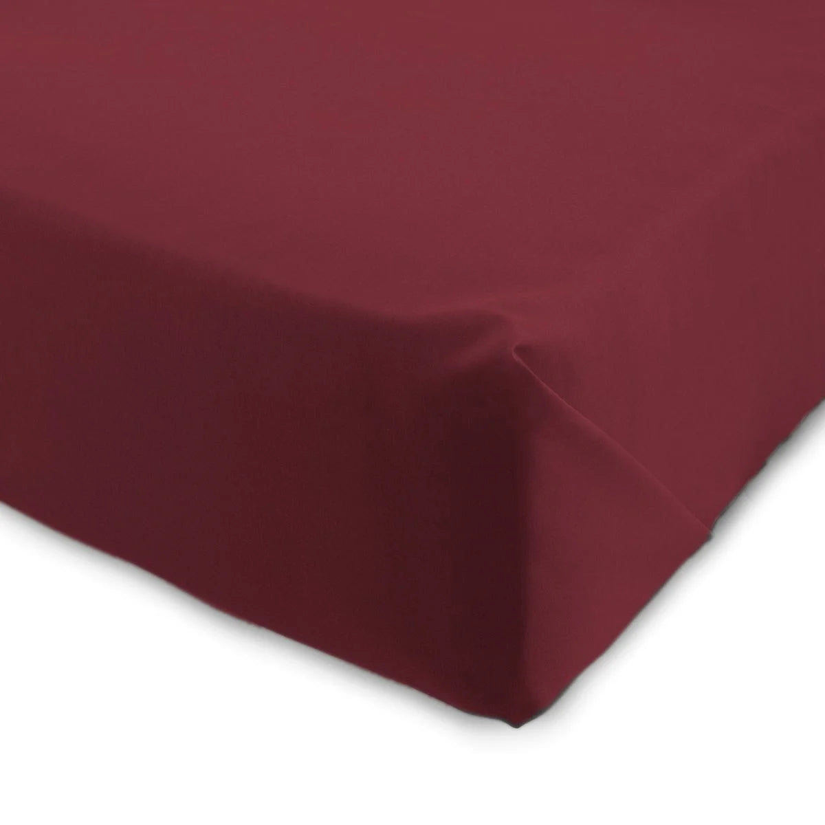 Lenzuolo sotto con Angoli 100% Cotone singolo matrimoniale Happidea cabernet bordeaux