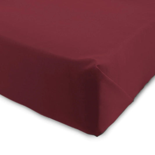 Lenzuolo sotto con Angoli 100% Cotone singolo matrimoniale Happidea cabernet bordeaux