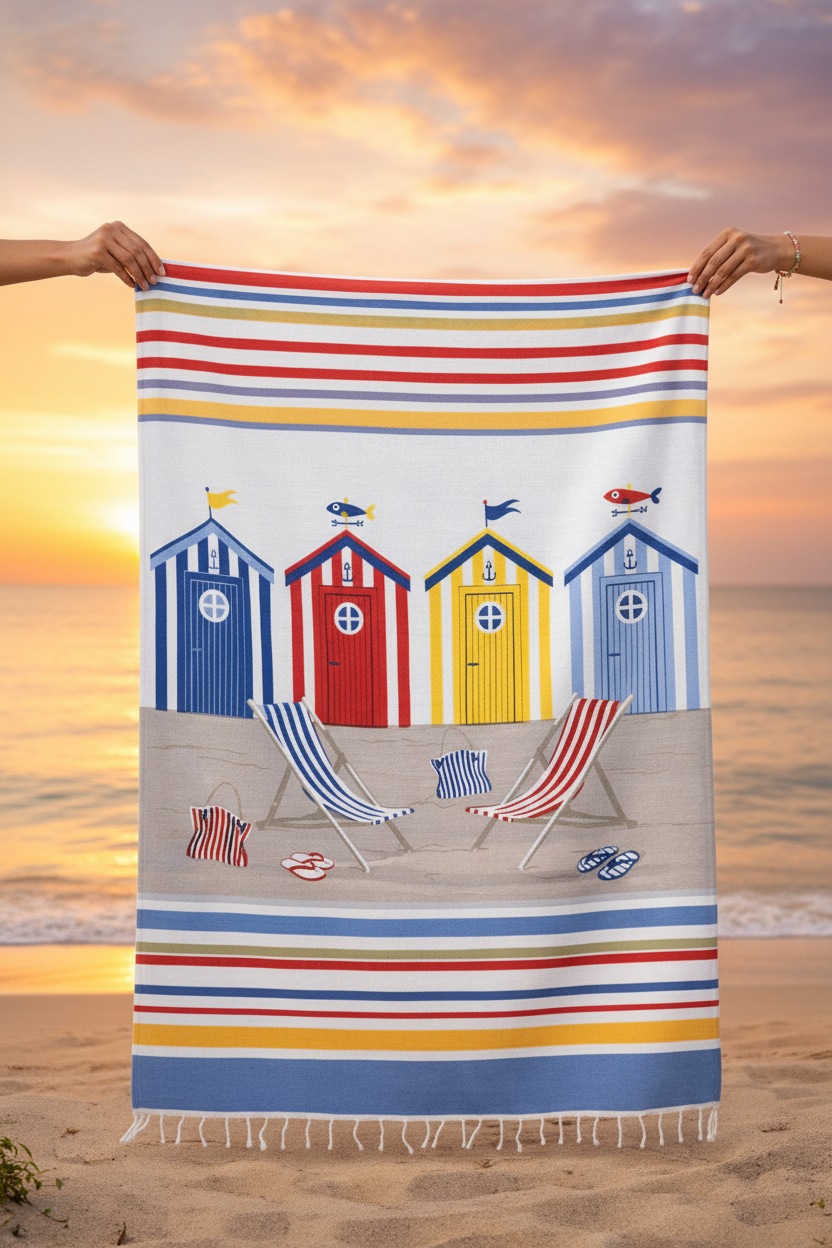 Telo Mare Fouta – 100x200 cm  cabine