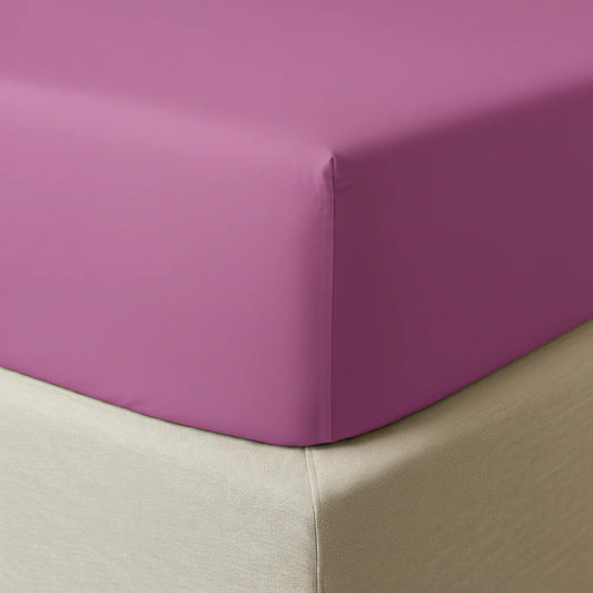 Lenzuolo sotto con Angoli 100% Cotone singolo matrimoniale Happidea ciclamino